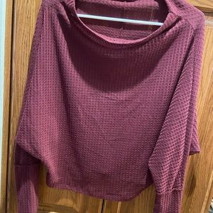 Maroon drop shoulder sweater